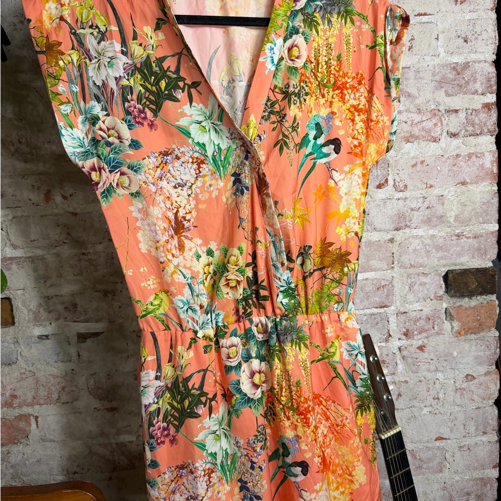 Zara Orange Floral Mini Dress